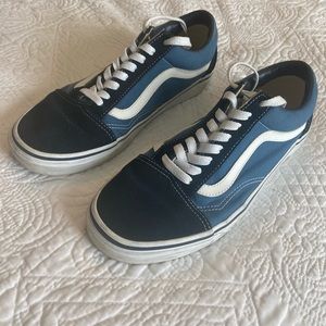Size 10.5 Vans Old Skools- Two-toned Navy and Blue